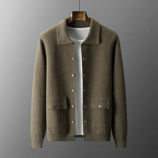Classic Mens Button Down Knit Cardigan - BritishElegance