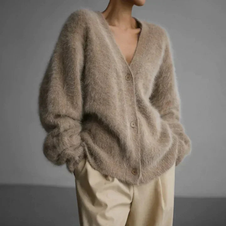 Cozy Open Front Soft Knit Cardigan - BritishElegance