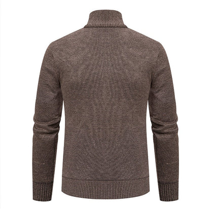 Cardigan - Open Front Button Closure & Mid Length Fit