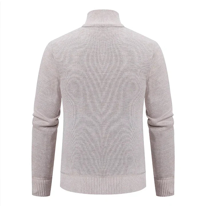 Cardigan - Open Front Button Closure & Mid Length Fit