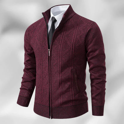 Cardigan - Open Front Button Closure & Mid Length Fit