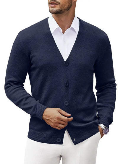 Cardigan - Open Front Polyester Blend And Layered Warmth