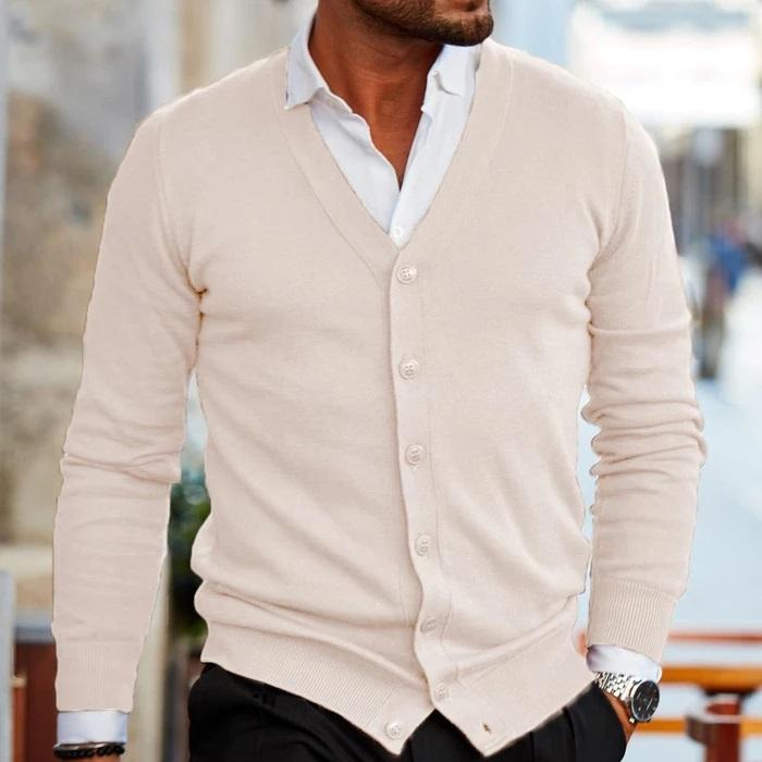Cardigan - V Neck & Button Front And Easy Layering Fit