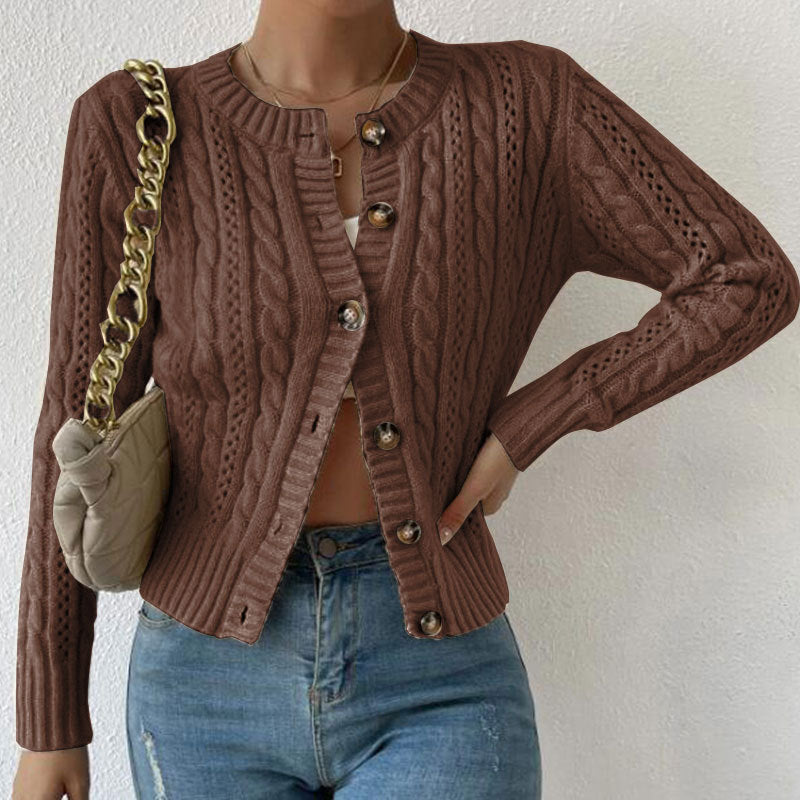 Cozy Women's Cable Knit Open Cardigan Sweater
