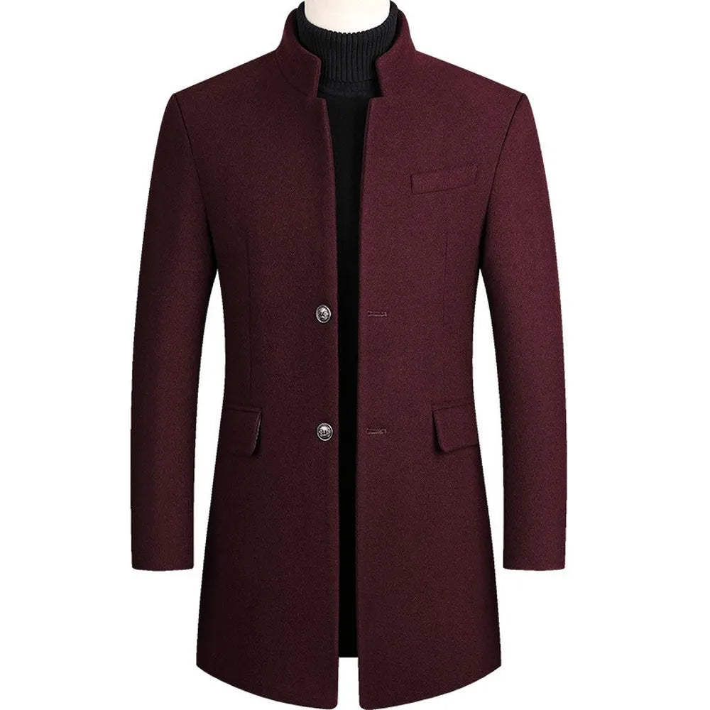 Classic Tailored Wool Overcoat