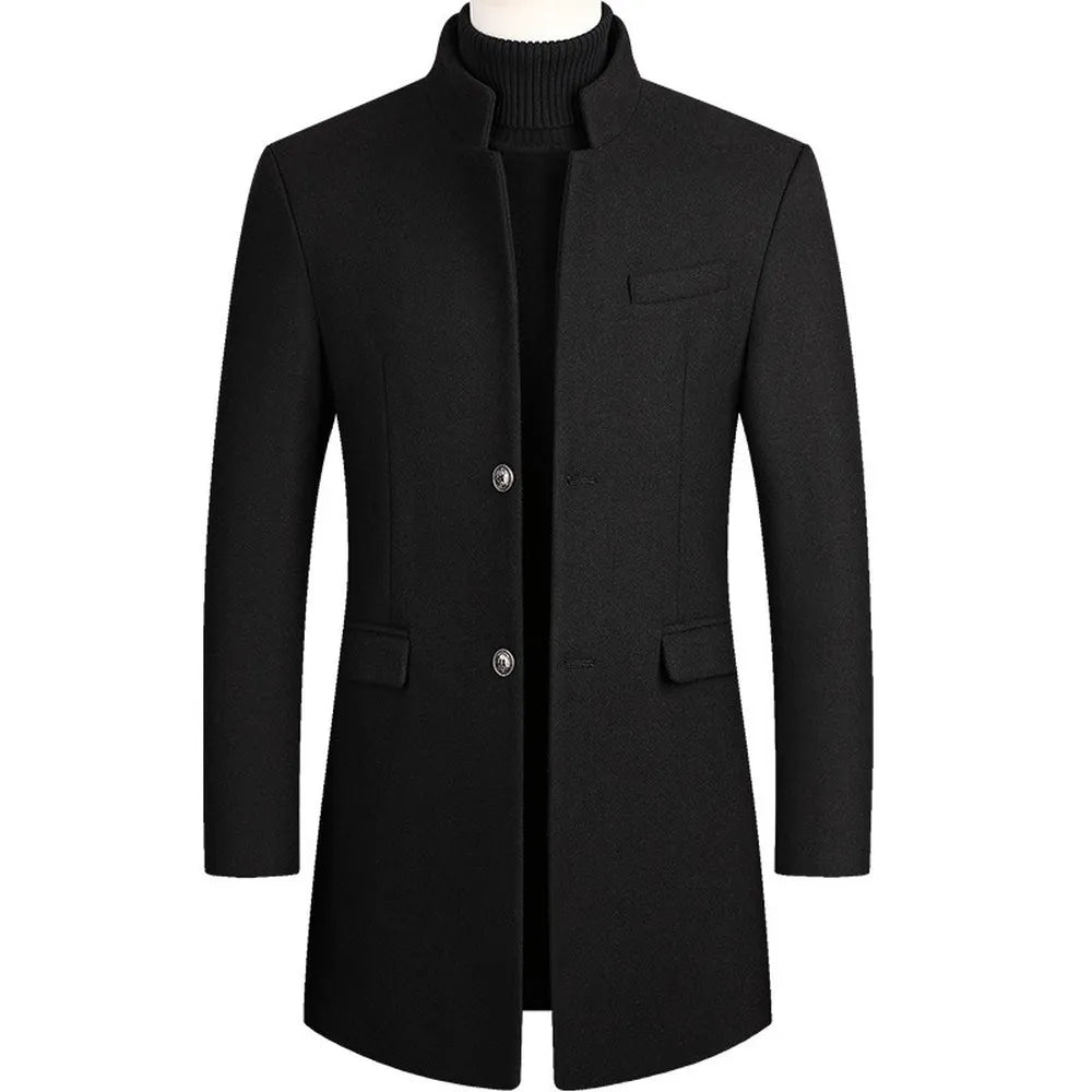 Classic Tailored Wool Overcoat - BritishElegance