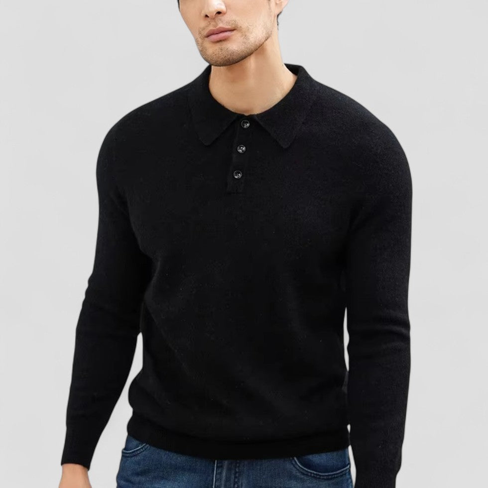 Men’s Classic Polo Collar Pullover Sweater