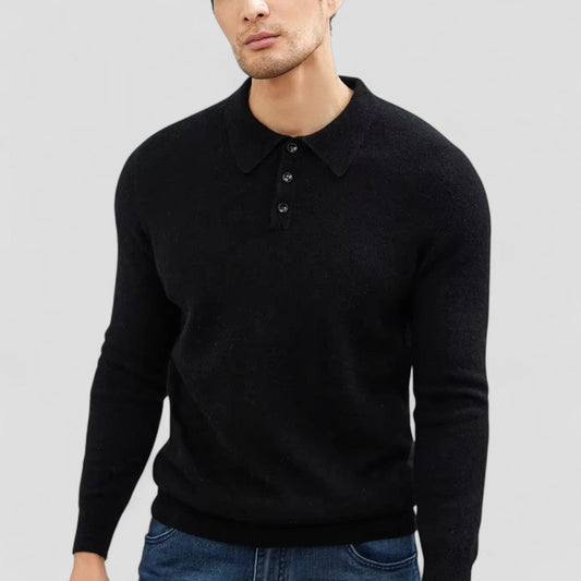 Men’s Classic Polo Collar Pullover Sweater