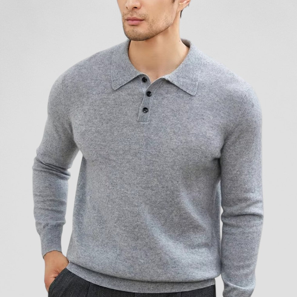 Men’s Classic Polo Collar Pullover Sweater