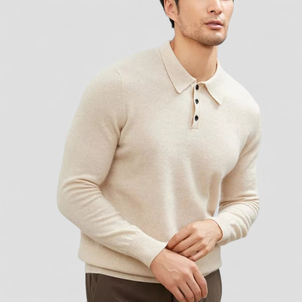 Men’s Classic Polo Collar Pullover Sweater