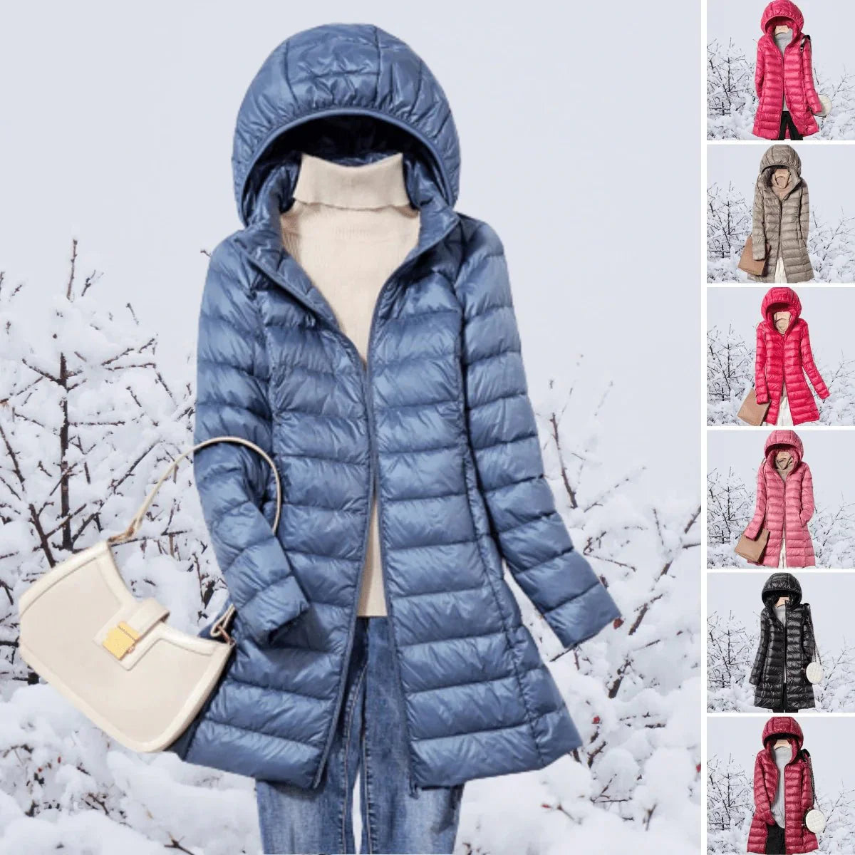 Relaxed Fit Down Filled Long Sleeve Jacket - BritishElegance