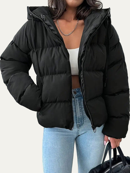 Women’s Hooded Cropped Puffer Jacket