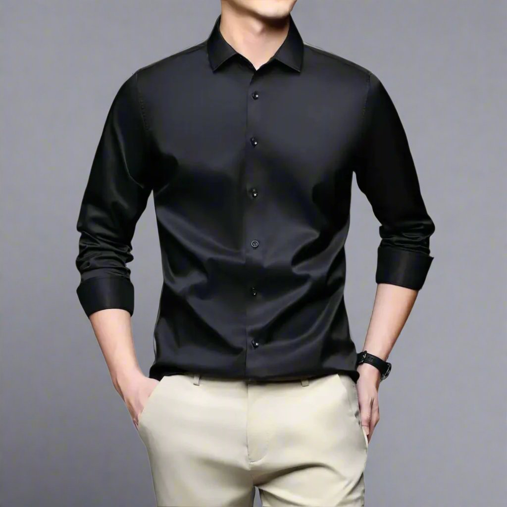 Casual Slim Fit Silk Shirt