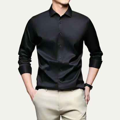 Men’s Slim Fit Lustrous Silk Dress Shirt