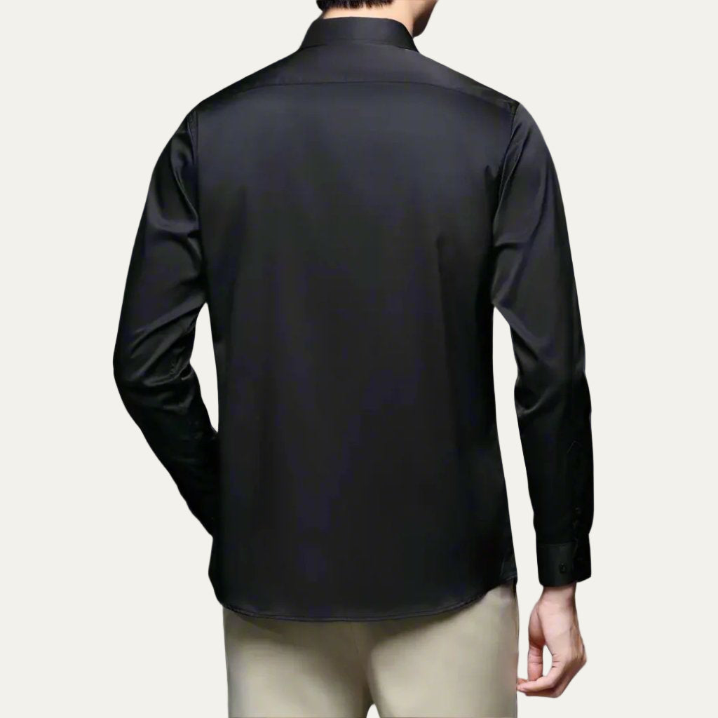 Men’s Slim Fit Lustrous Silk Dress Shirt