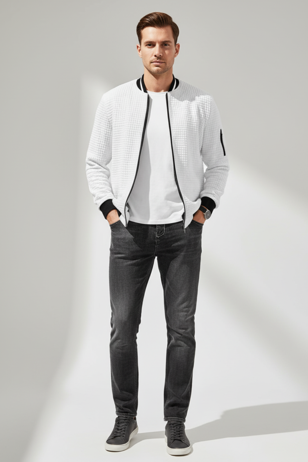 Men’s Casual Stand Collar Jacket