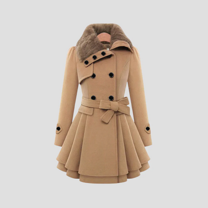 Women’s Double-Breasted Flared Coat