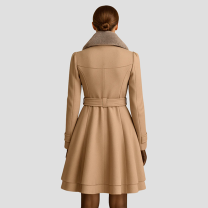 Women’s Double-Breasted Flared Coat