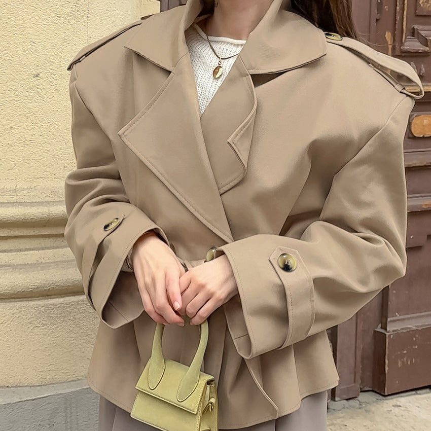 Celeste | Chic Khaki Women's Jacket with Waist Cord