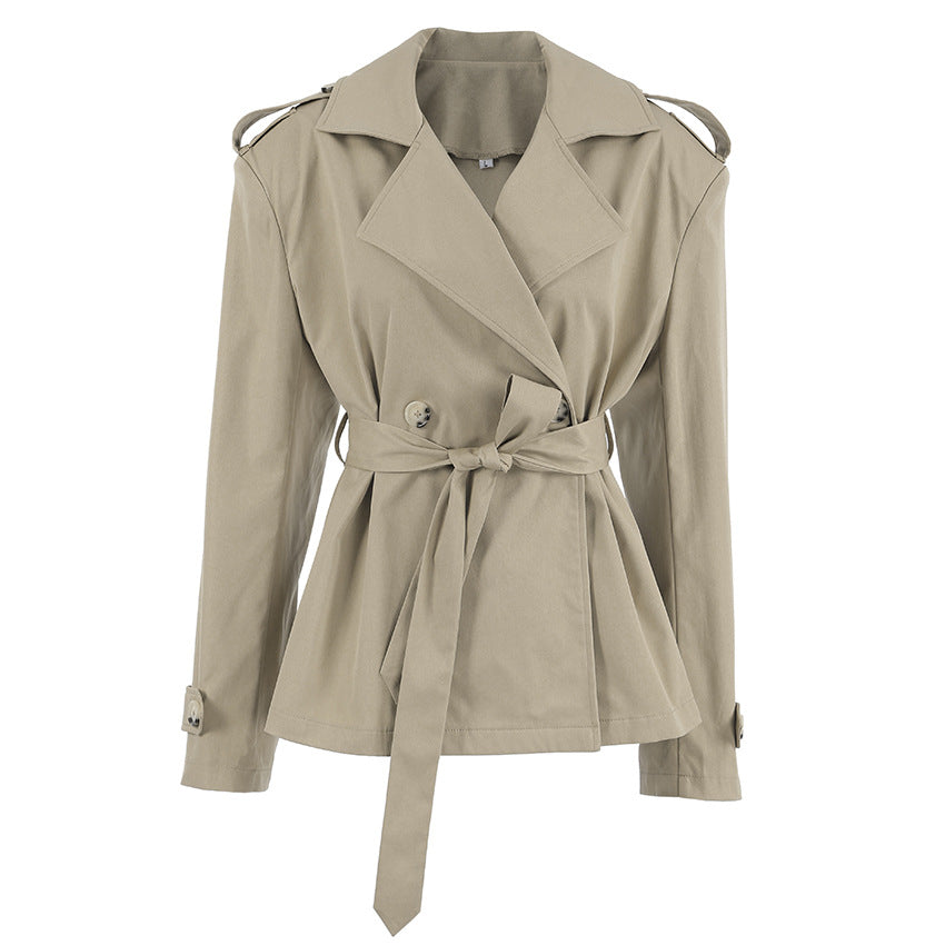 Celeste | Chic Khaki Women's Jacket with Waist Cord