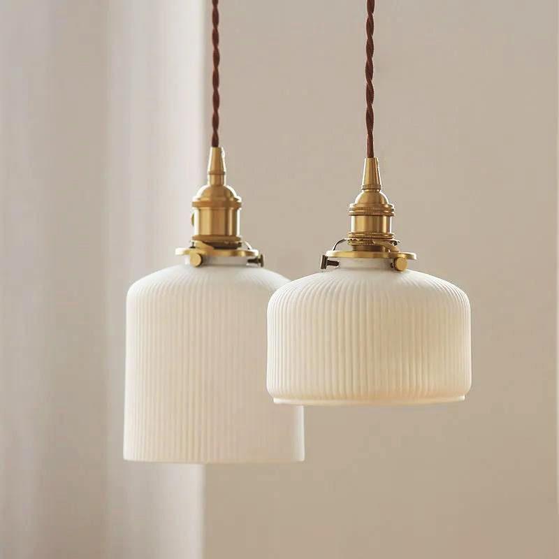 Asian Inspired Ceramic LED Pendant Lamp - BritishElegance