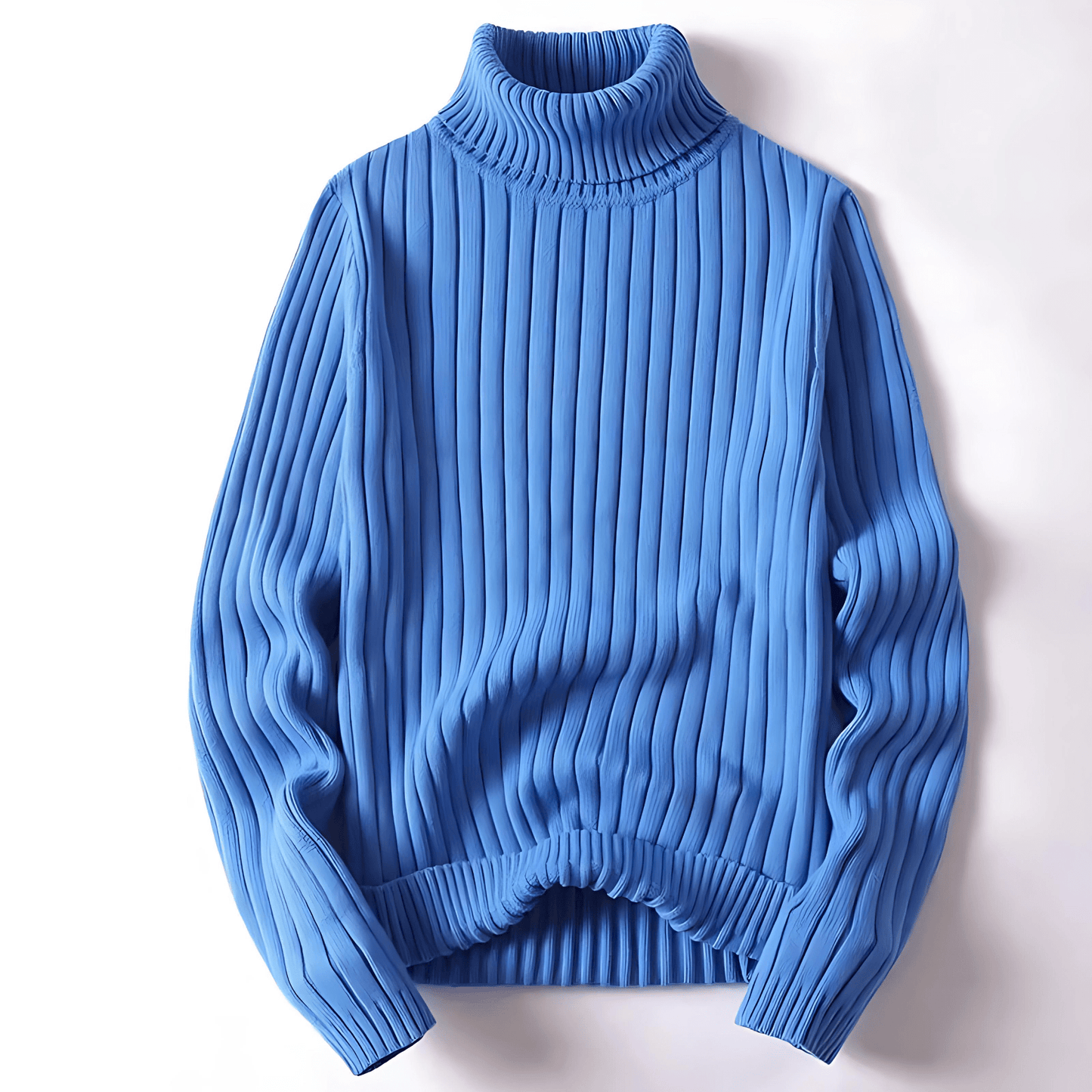Men’s Heavy Gauge Ribbed Turtleneck Sweater