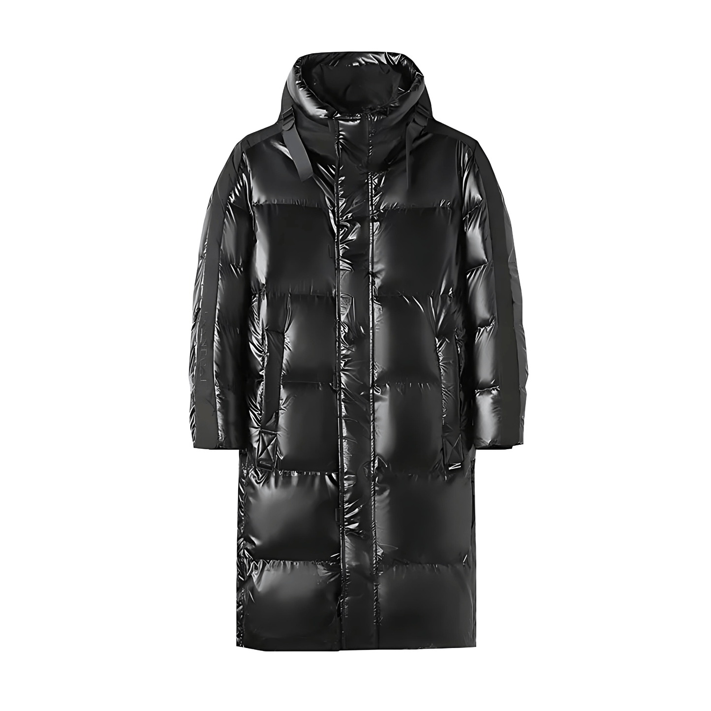 Cevori Black Long Jacket with Hood for Winter