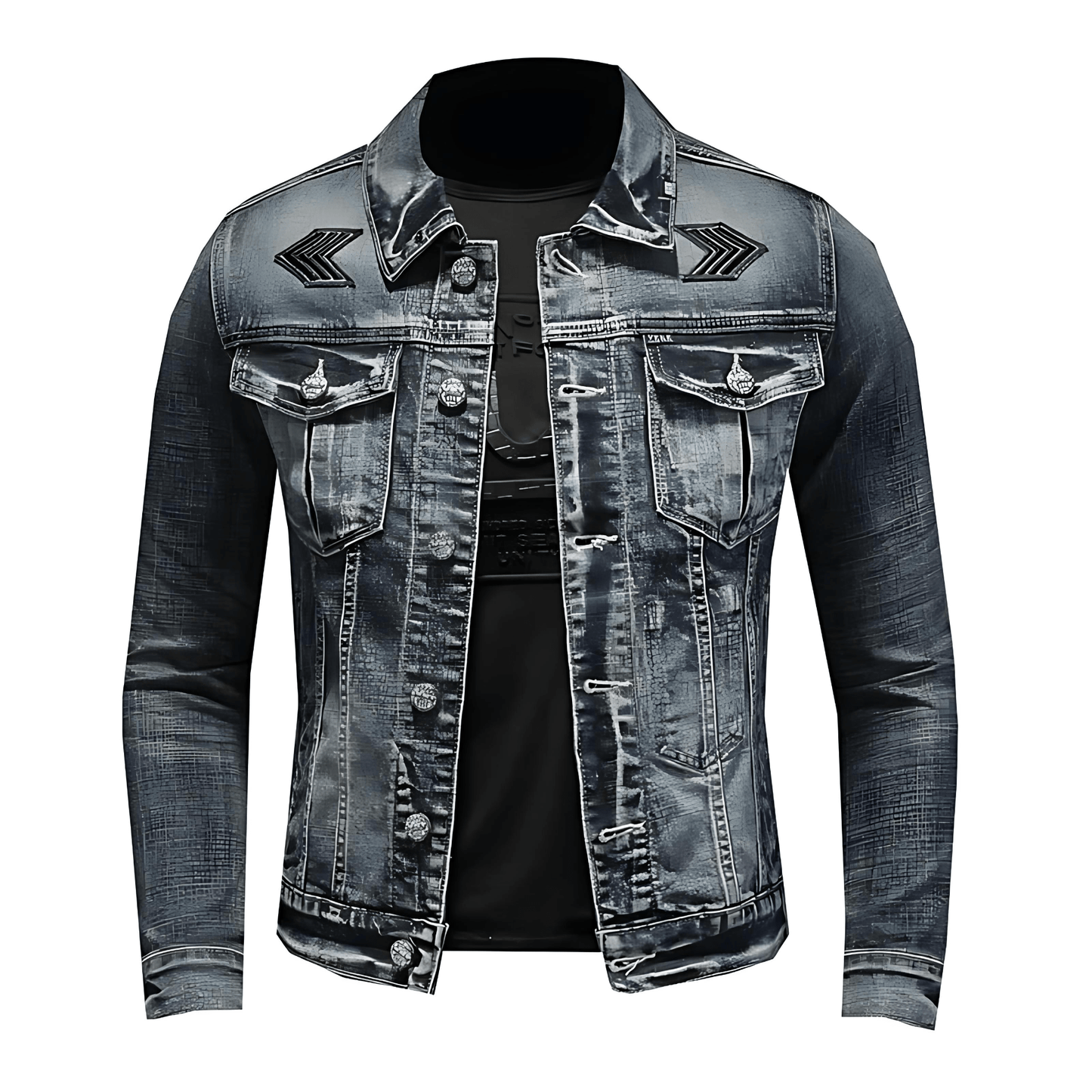 Cevori Black Stonewashed Denim Jacket