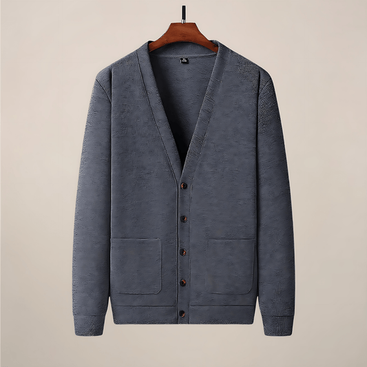 Cevori Button-Up V-Neck Cardigan