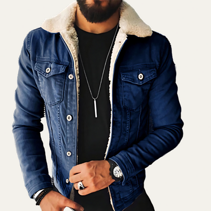 Men’s Shearling Lined Denim Jacket