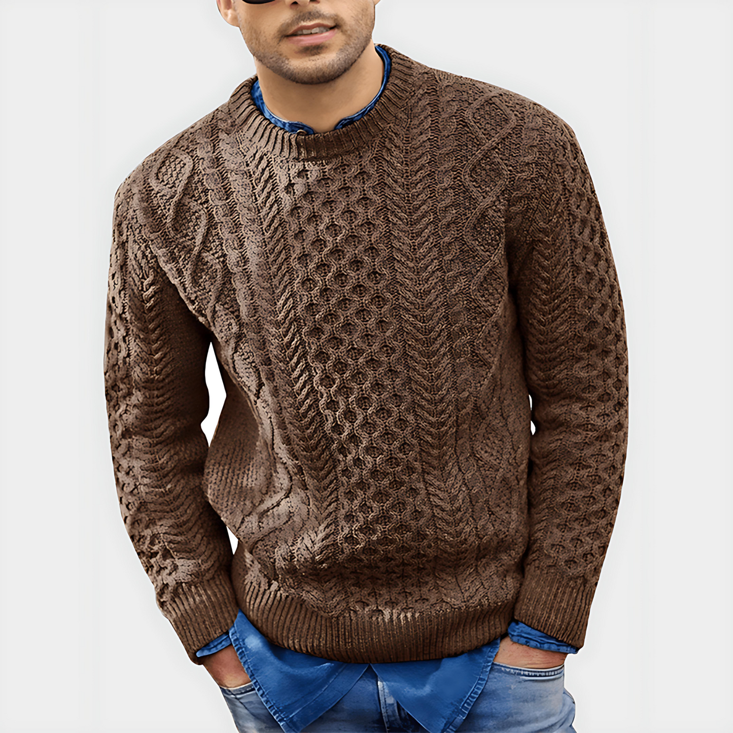 Men’s Warm Cable Knit Sweater