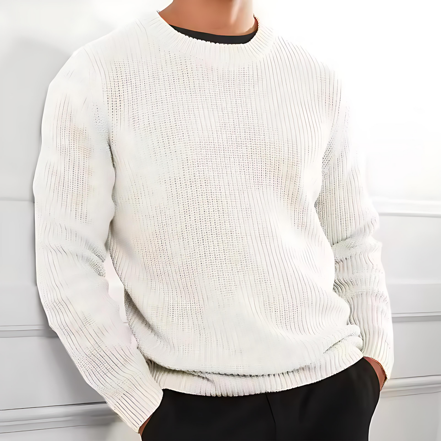 Cevori Casual Fit Soft Wool Blend Knitted Sweater