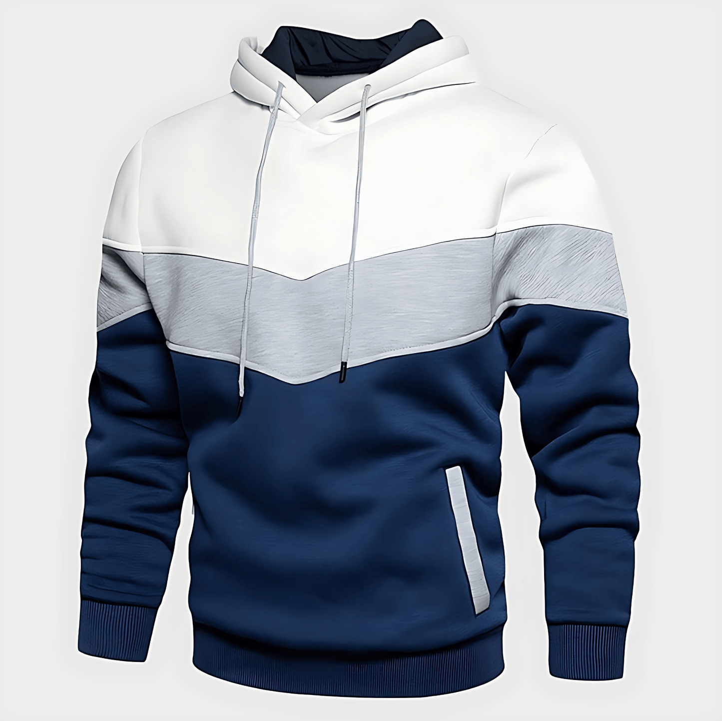 Men’s Chevron Color Block Hoodie