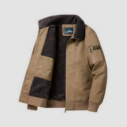 Cevori Casual Winter Coat Fleece Bomber Jacket