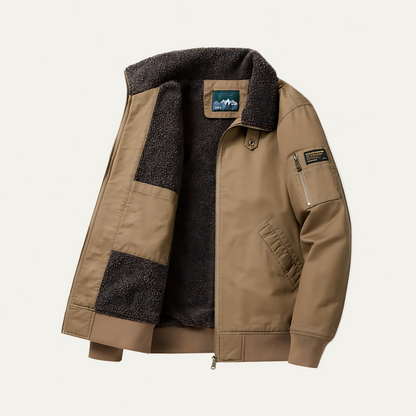 Men’s Fleece Lined Aviator Bomber Jacket