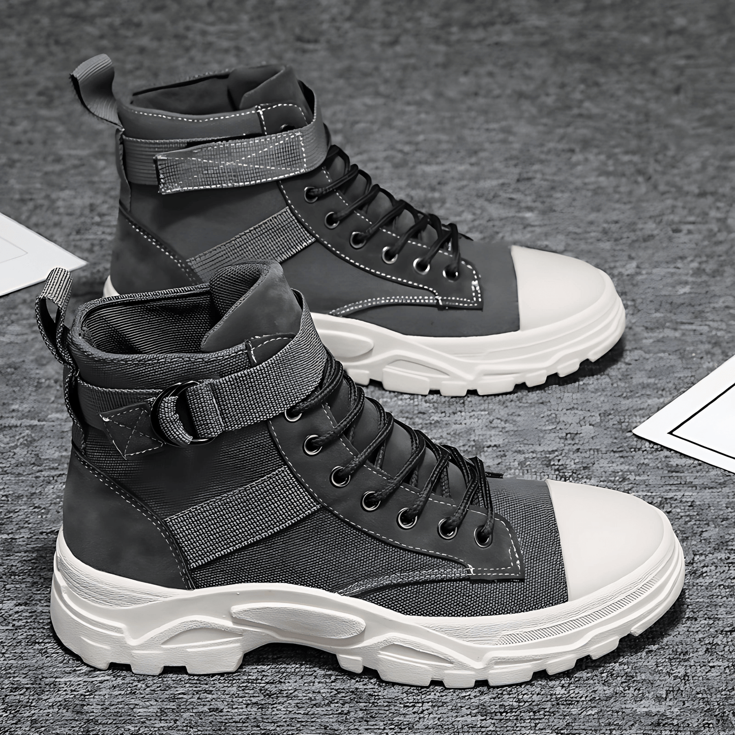 Cevori Chunky Sole Ankle Boots