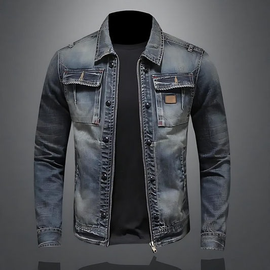 Cevori Classic Button Front Design Denim Jacket