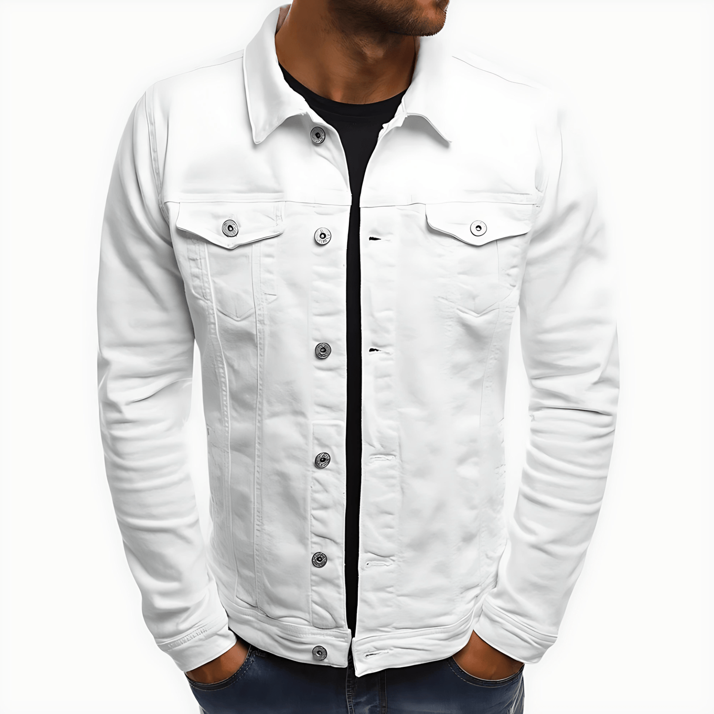 Cevori Classic Button Up Style Denim Jacket