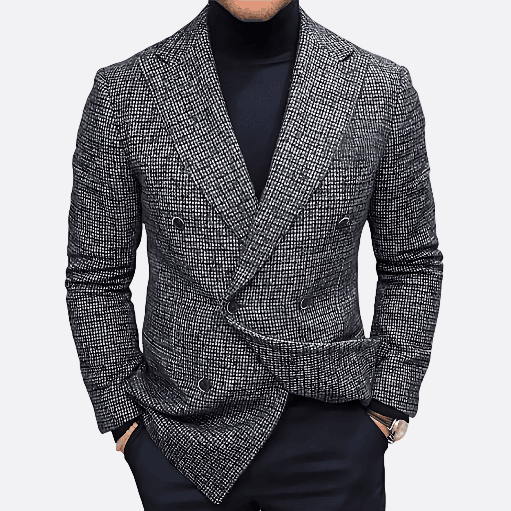 Men’s Double Breasted Peak Lapel Sport Coat