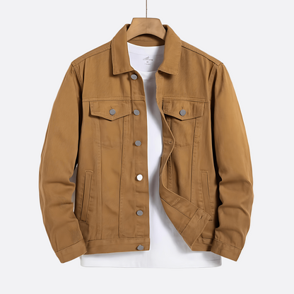 Cevori Classic Style Brown Denim Jacket