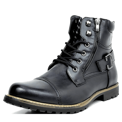 Men’s Military Lace and Zip Combat Boots