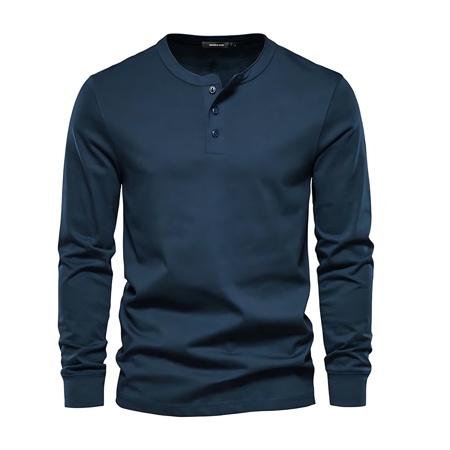 Cevori Classic Style Long Sleeve Henley Shirt