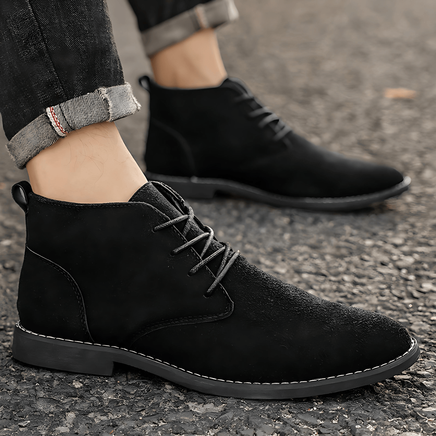 Cevori Classic Style Suede Lace-Up Shoes