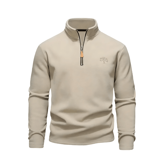 Cevori Classic Zip-Up Cotton Pullover