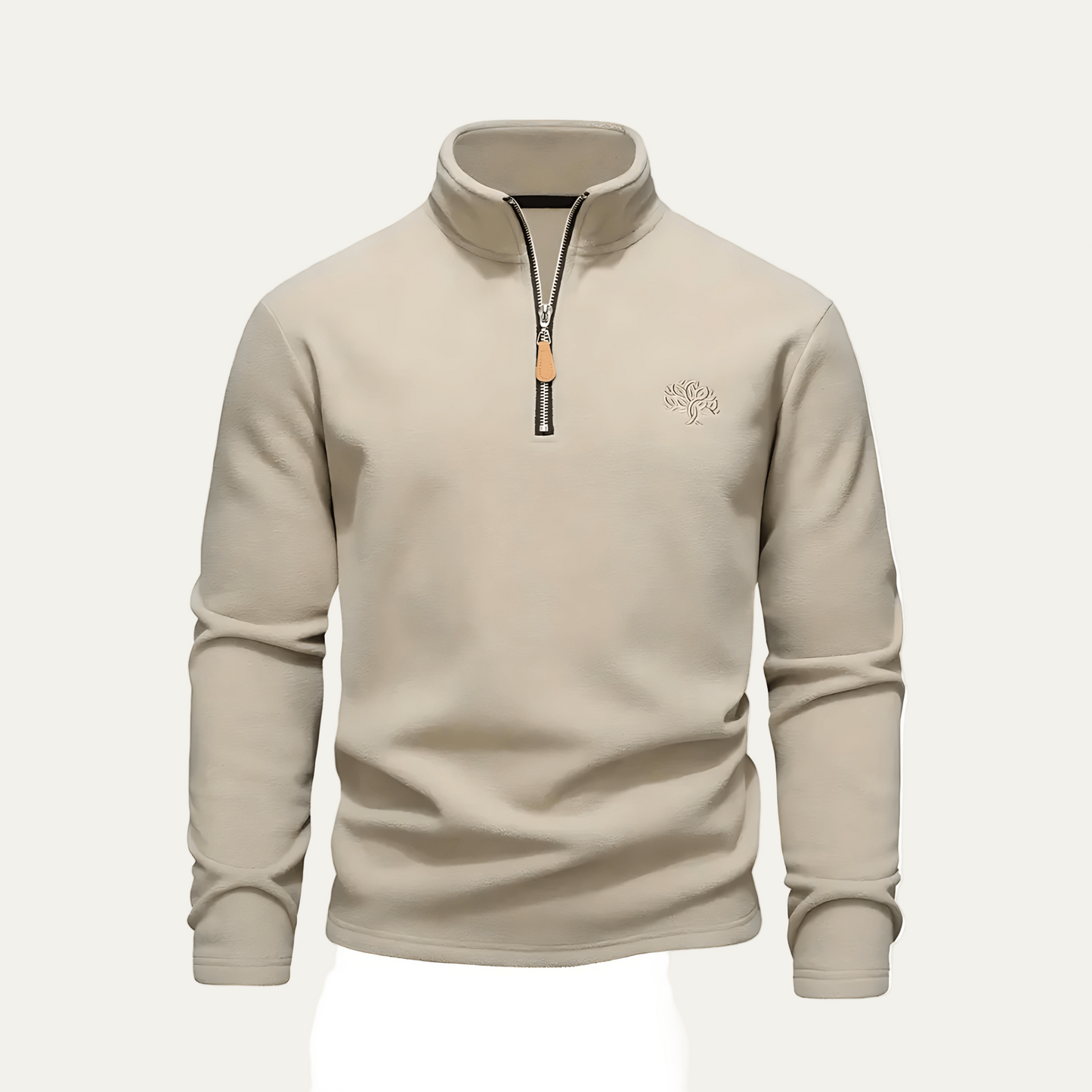 Men’s Fleece Quarter Zip Mock Neck Pullover