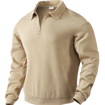 Cevori Collared Quarter Zip Sweatshirt