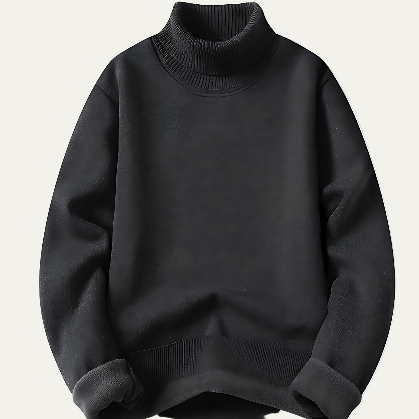 Men’s Heavyweight Fleece Lined Turtleneck Sweater