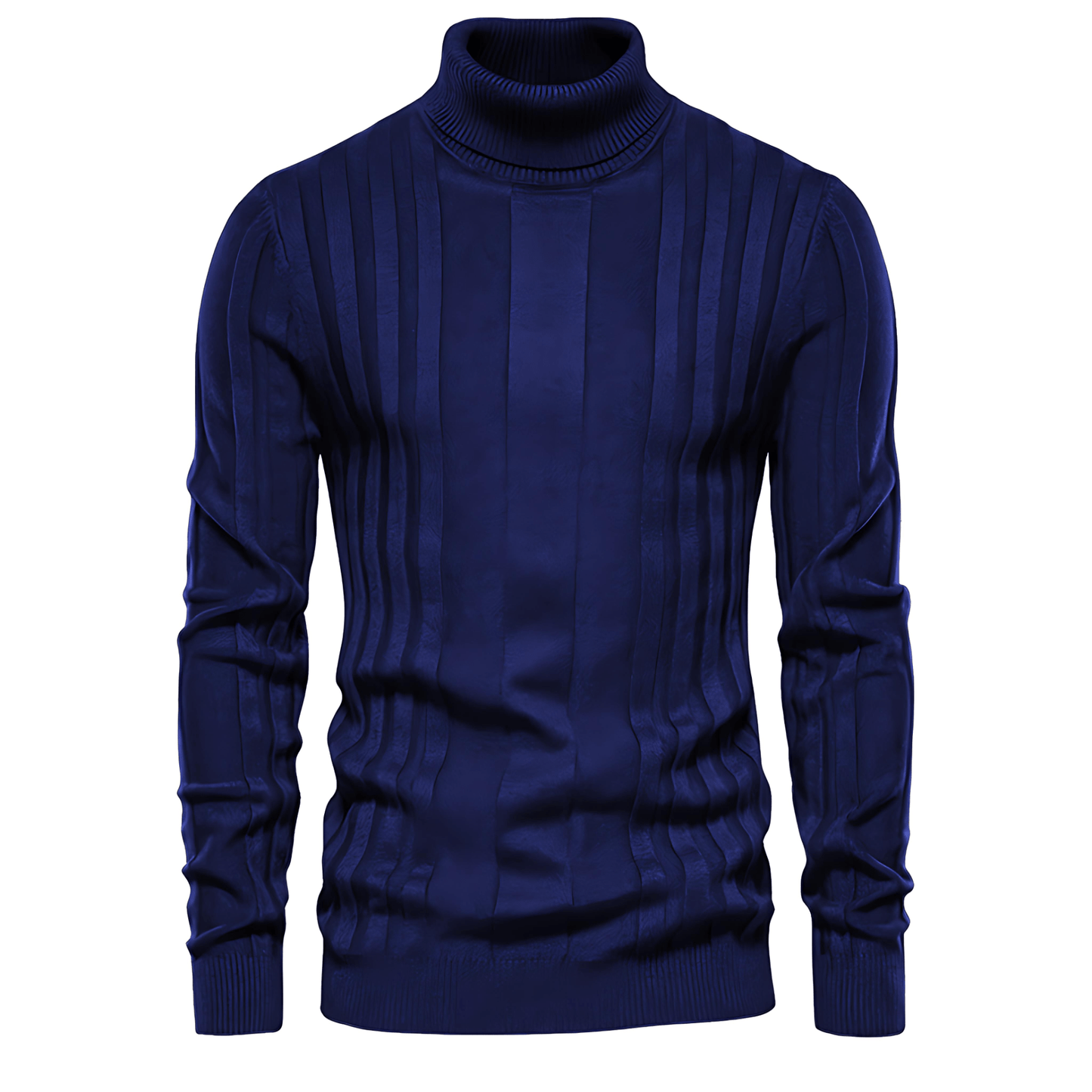 Men’s Ribbed Panel Turtleneck Sweater