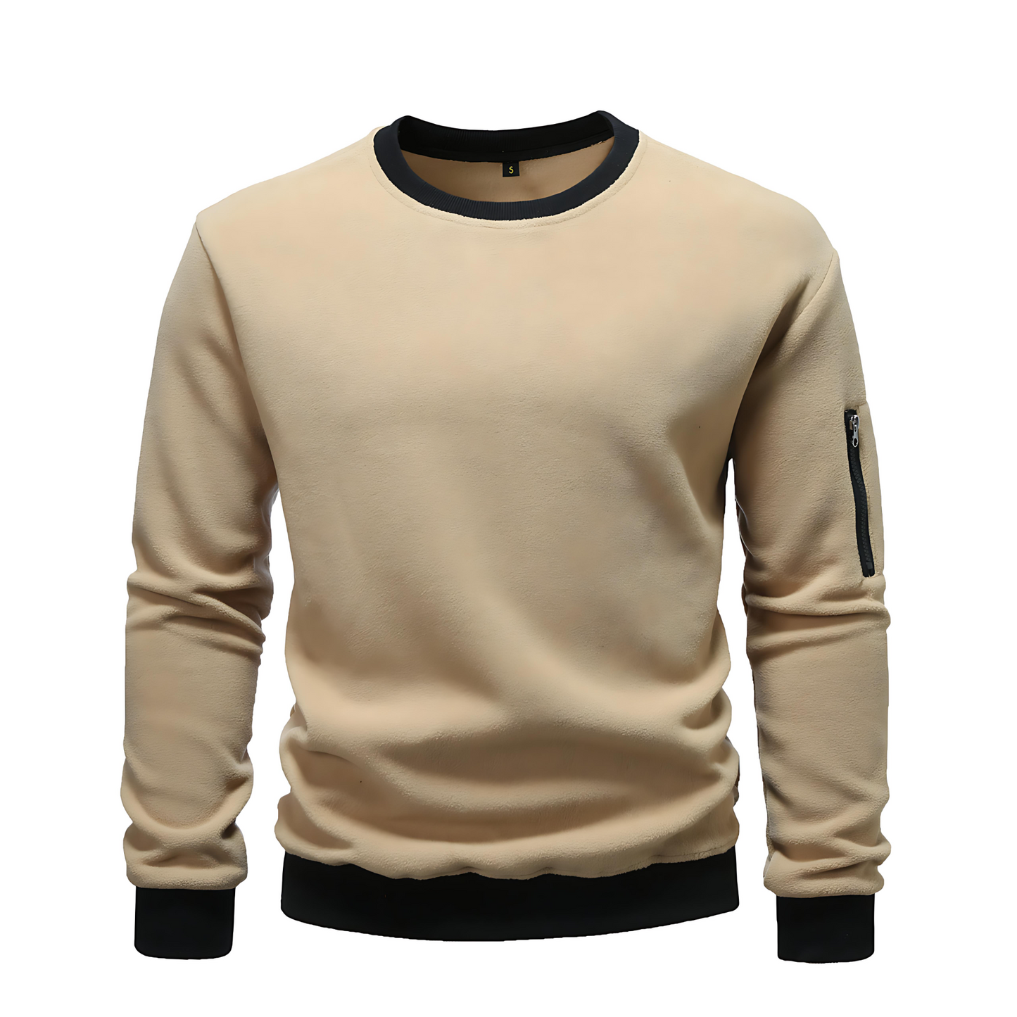 Cevori Cosy Zip Pocket Design Fleece Jumper
