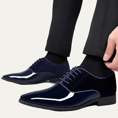 Men’s Velvet Patent Lace Up Dress Shoes